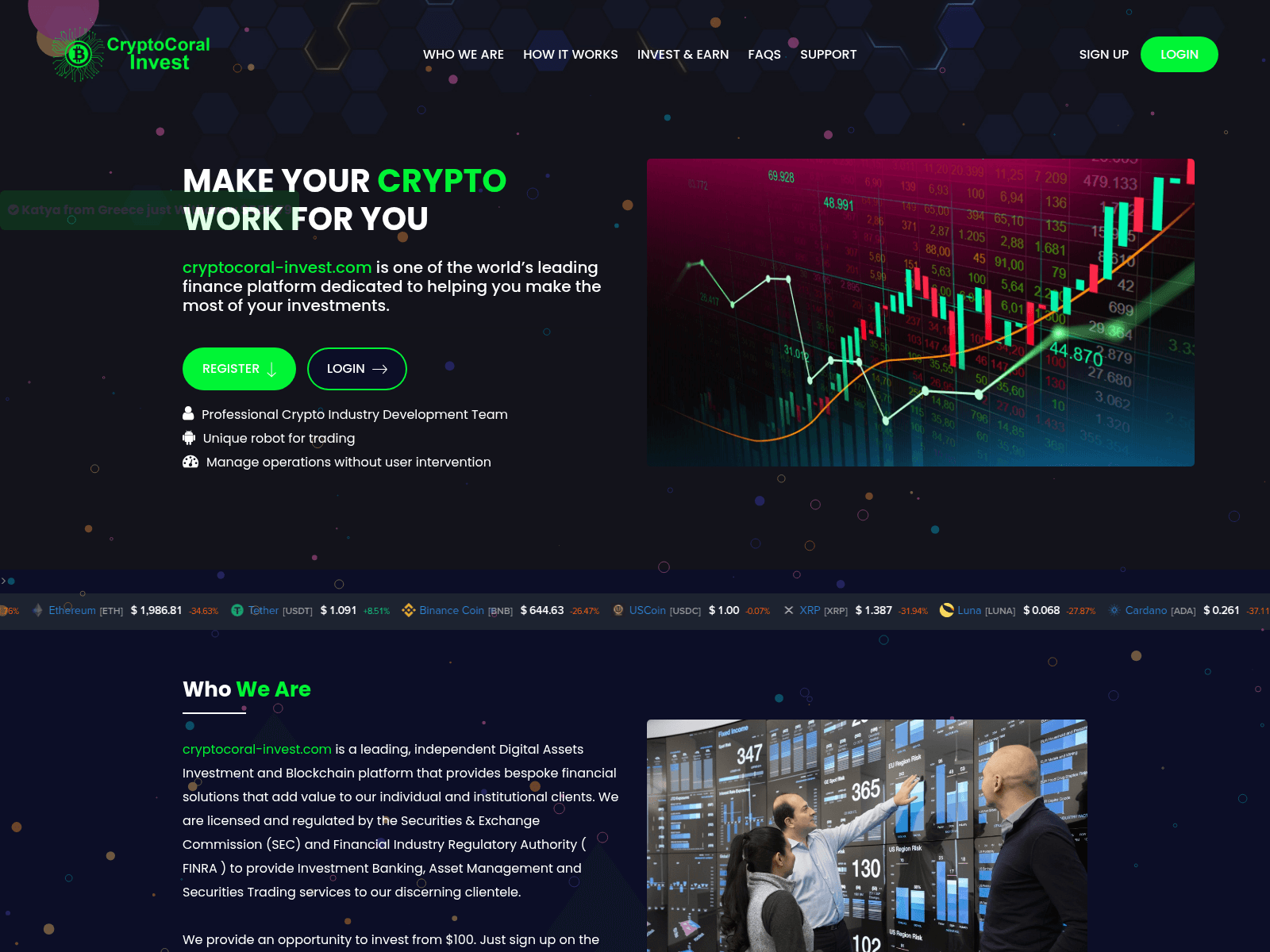 Screenshot of cryptocoral-invest.com