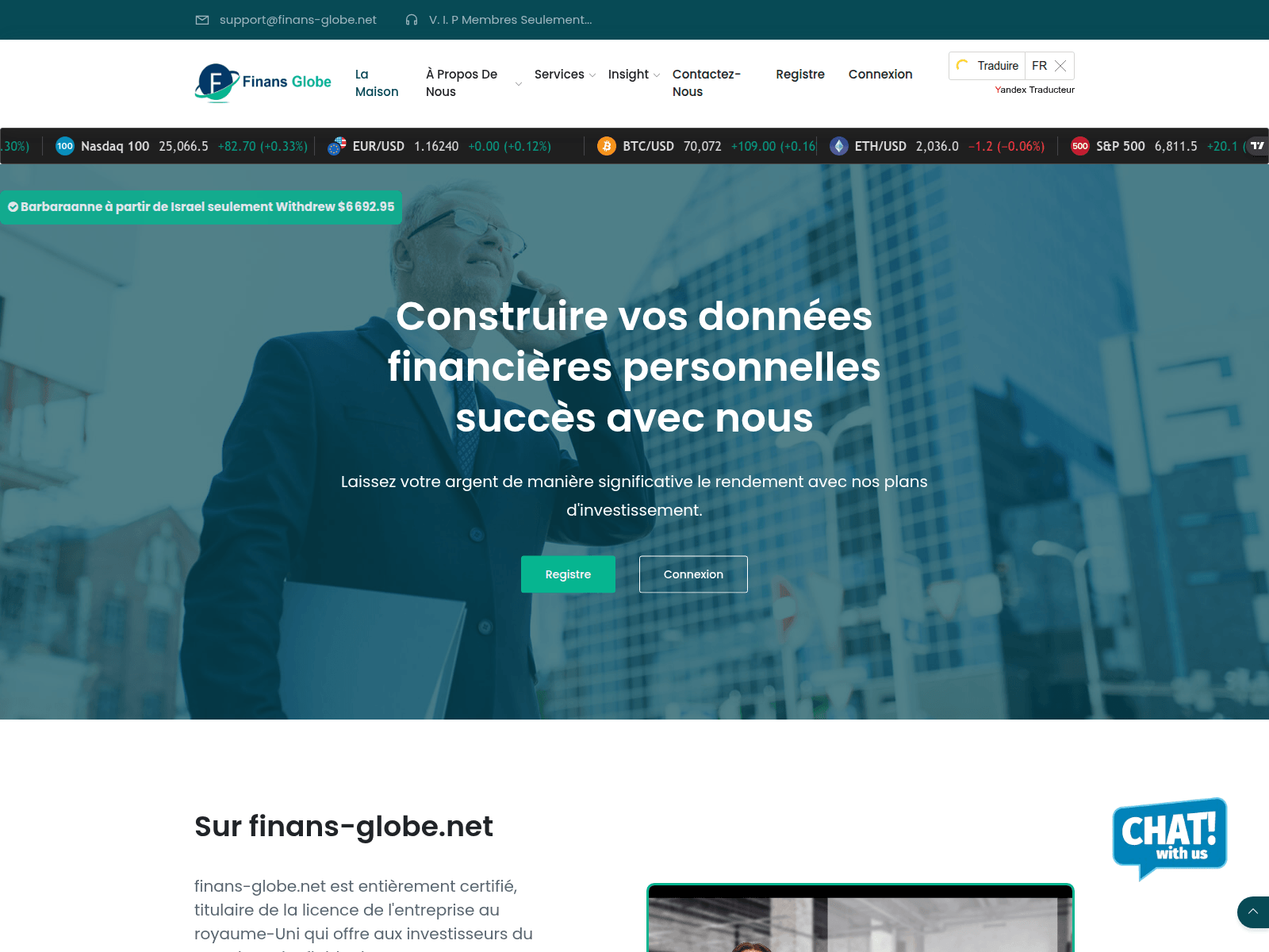 Screenshot of finans-globe.net