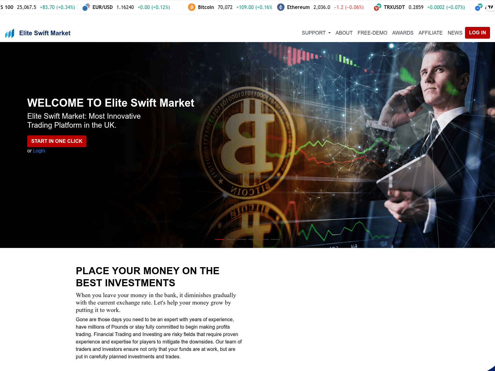 Screenshot of eliteswiftmarket.com