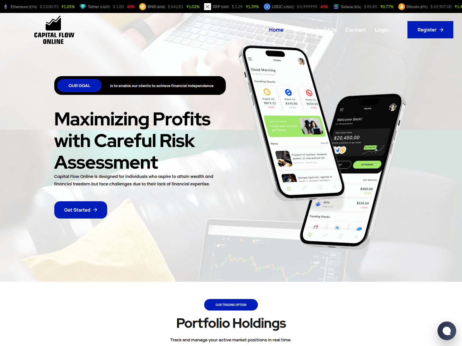 Screenshot of capitalflowonline.com