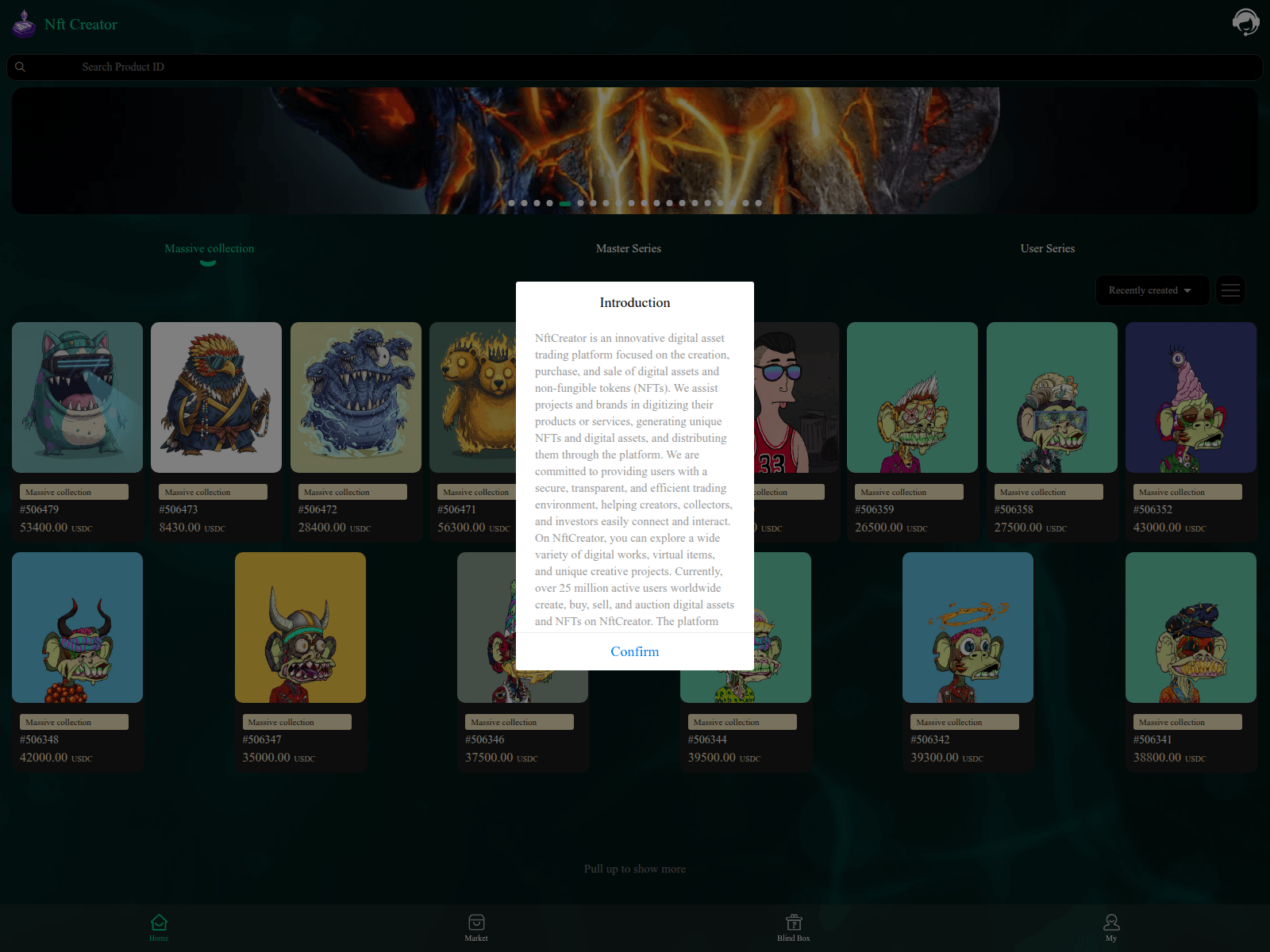 Screenshot of nftcreatorfi.com
