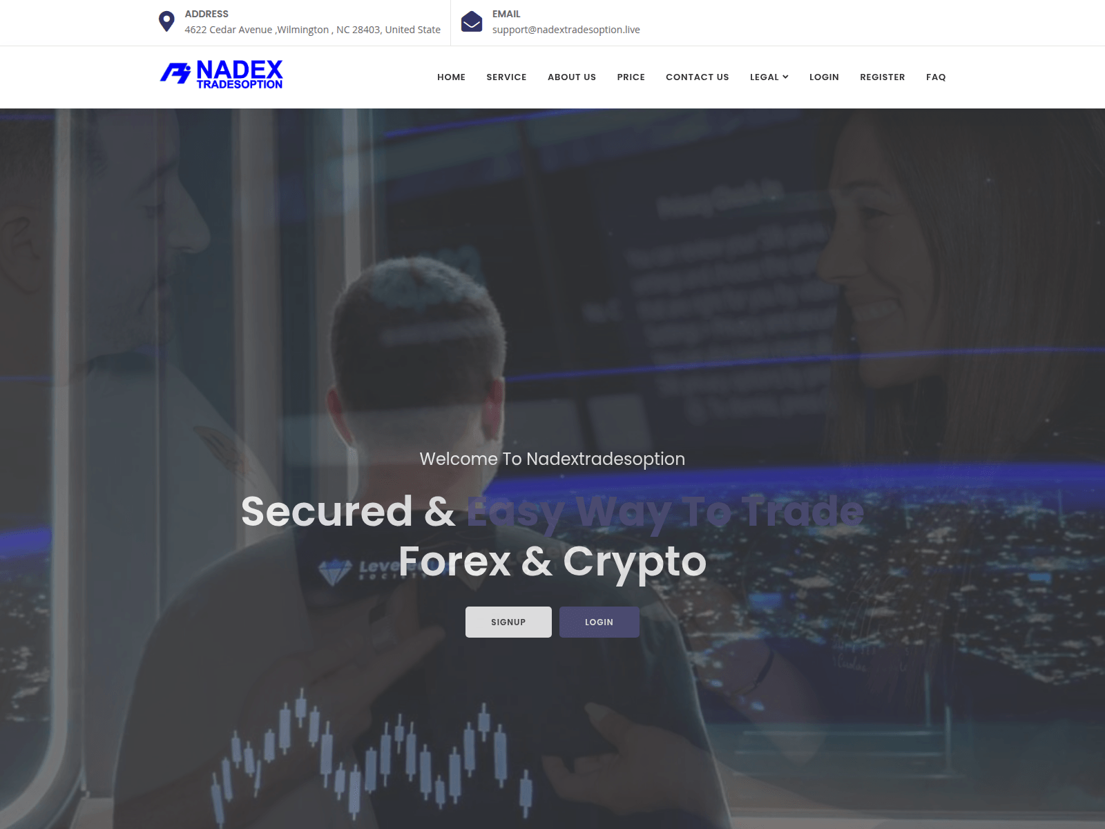 Screenshot of nadextradesoption.live