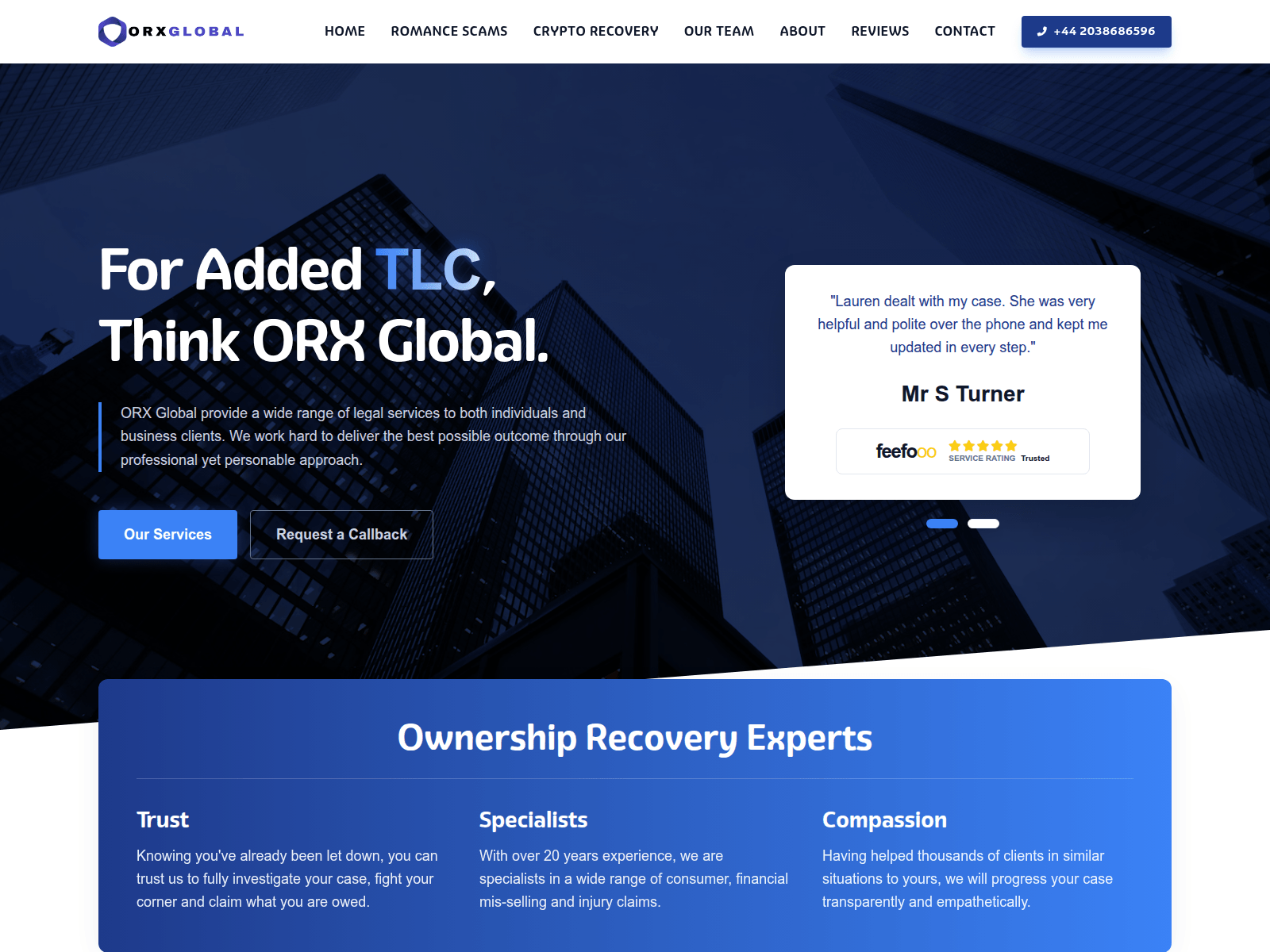 Screenshot of orxglobal.com