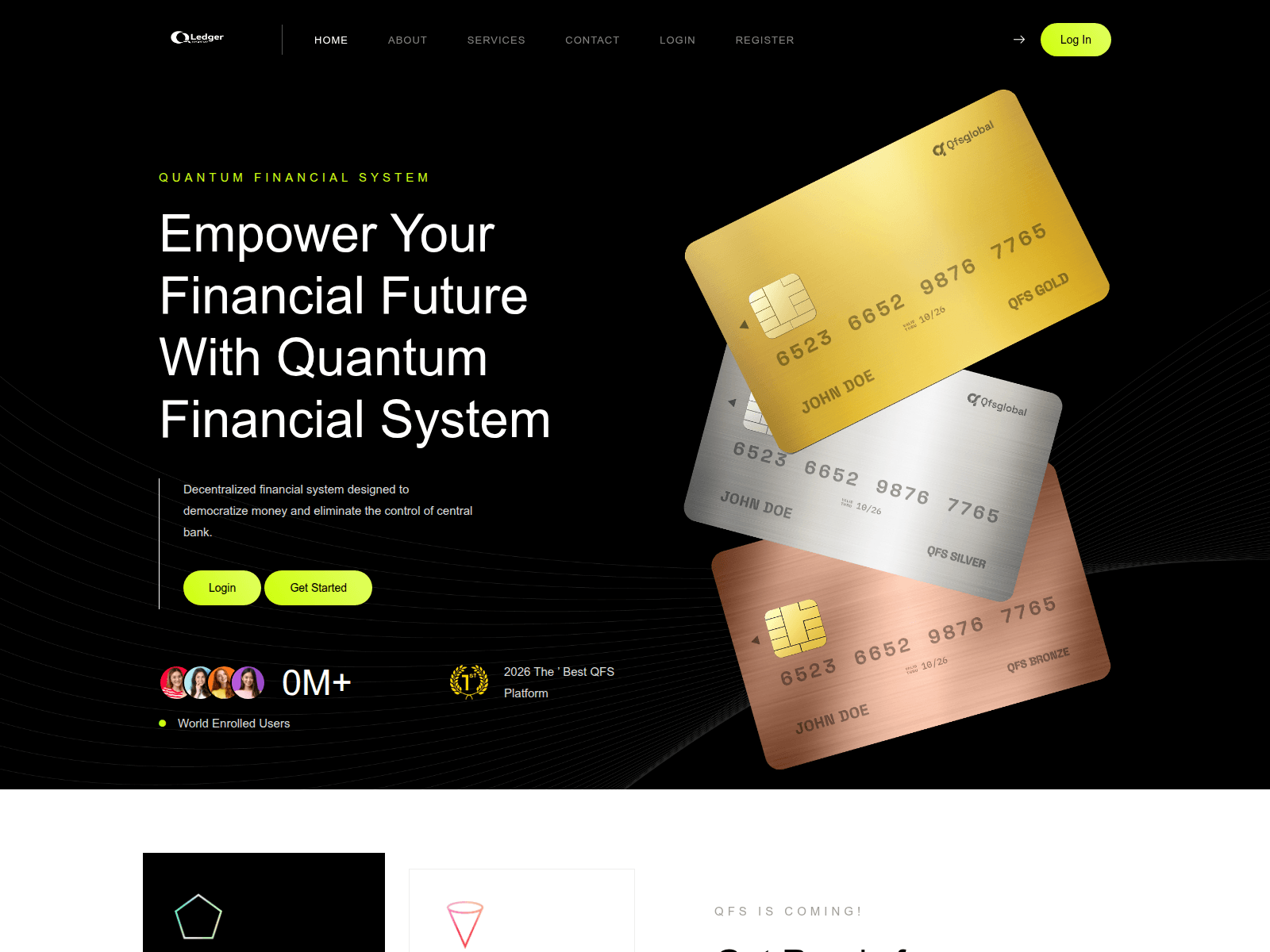 Screenshot of quantumreserveledger.com