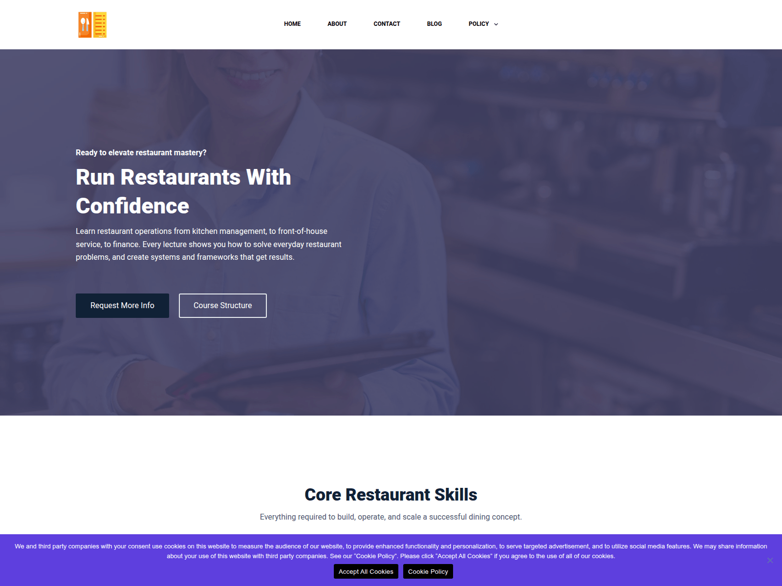 Screenshot of resto-manage.com