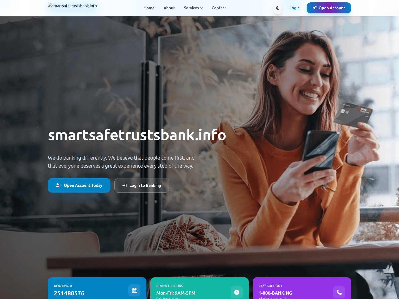 Screenshot of smartsafetrustsbank.info