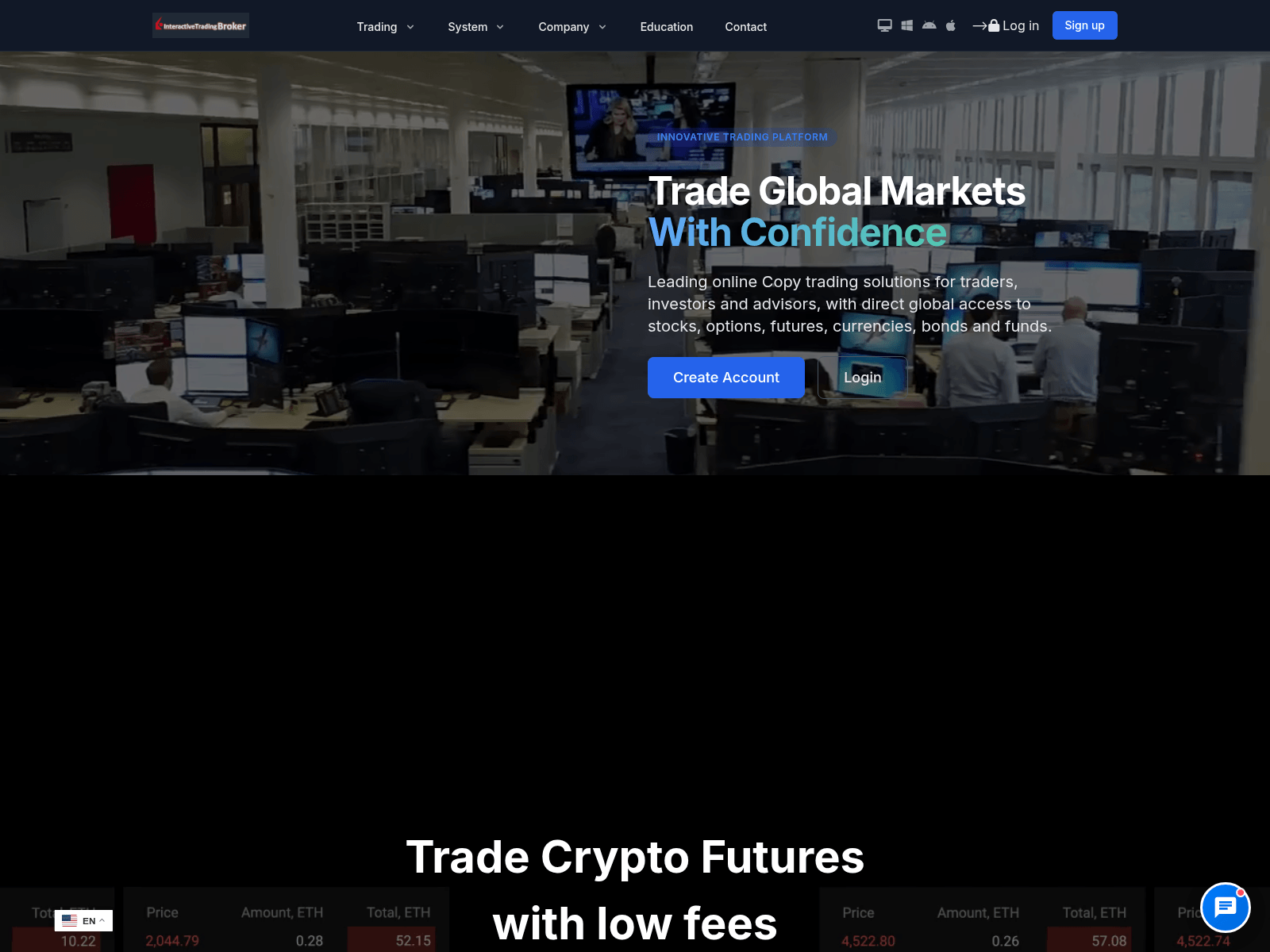 Screenshot of interactlvetradlngbroker.com.auraexchangemarket.org