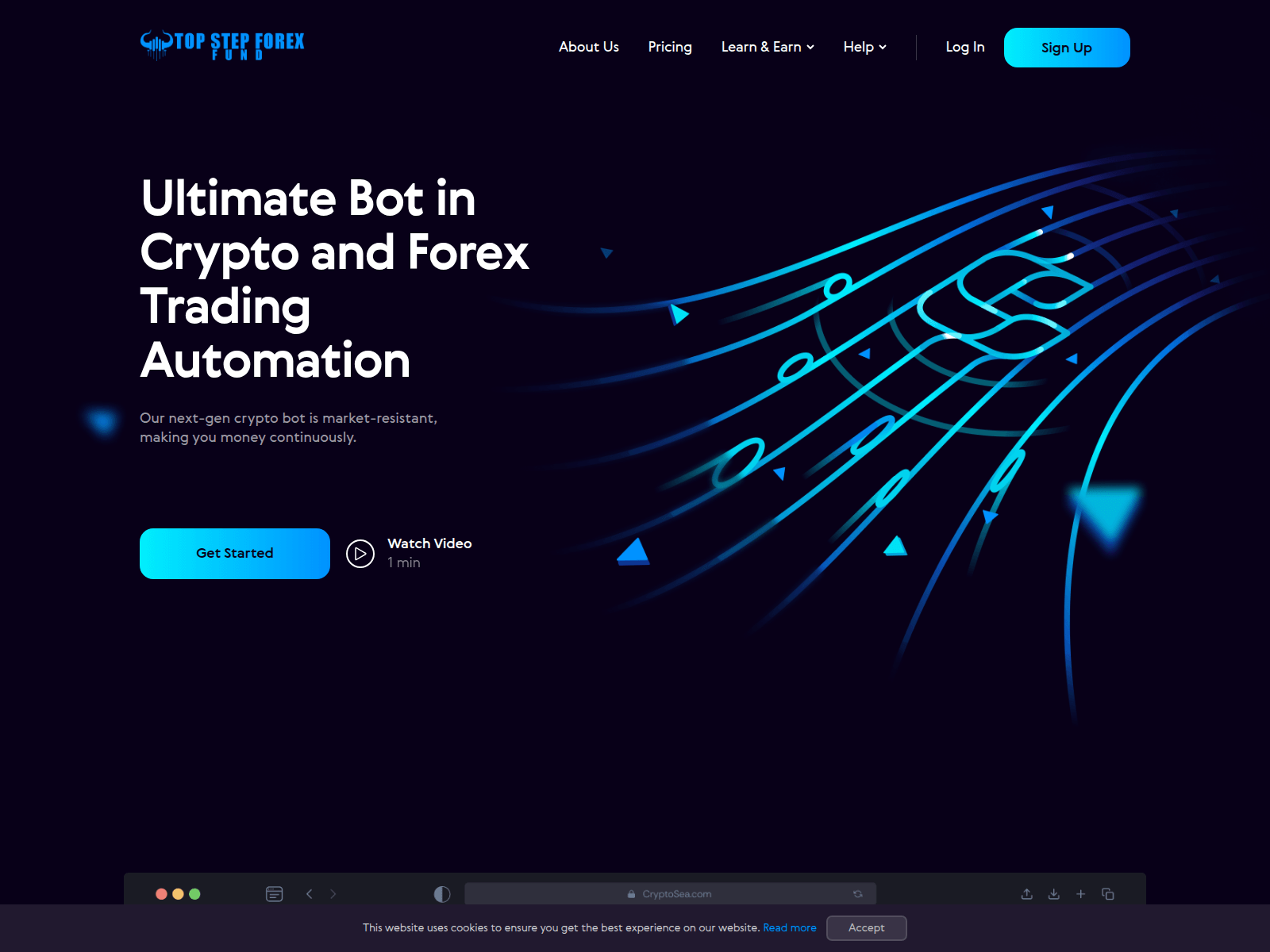 Screenshot of topstepforexfunds.com