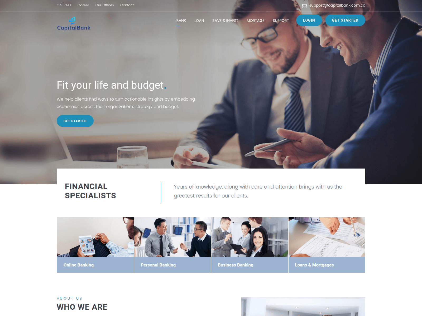 Screenshot of capitalbank.com.co
