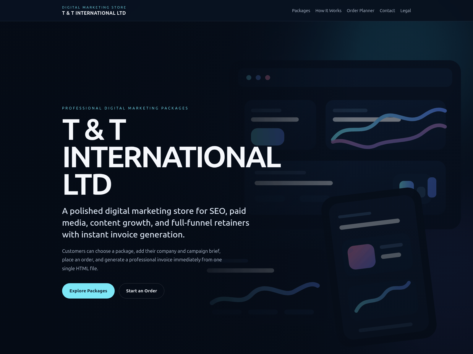 Screenshot of tandtinternational.shop