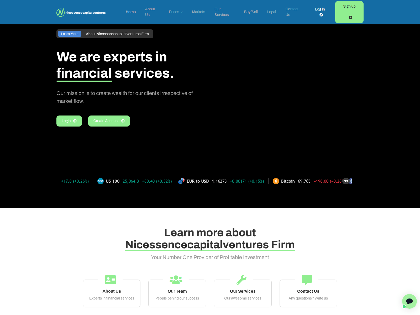 Screenshot of nicessencecapitalventures.com