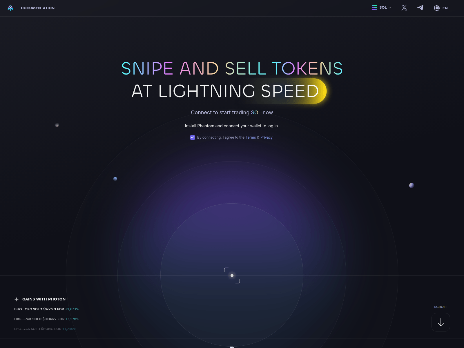 Screenshot of photon-sol.tinyastro.io