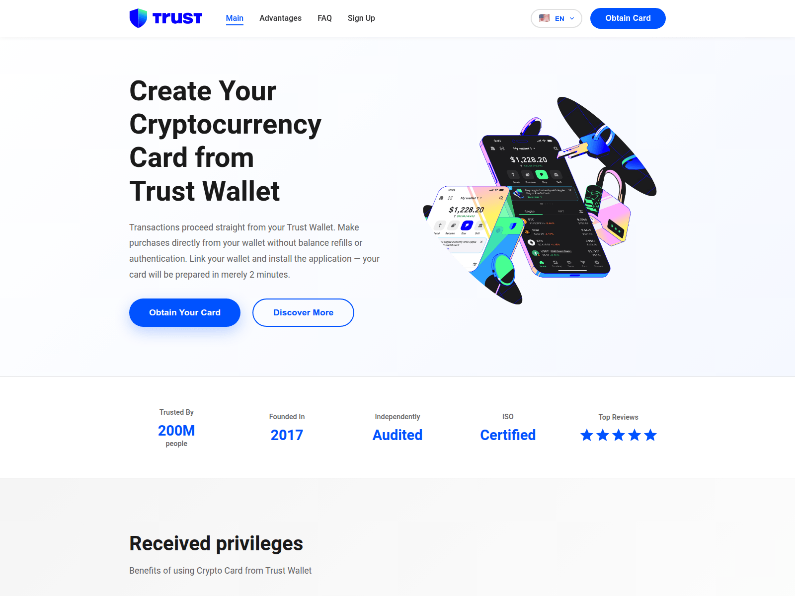 Screenshot of trustscard.com