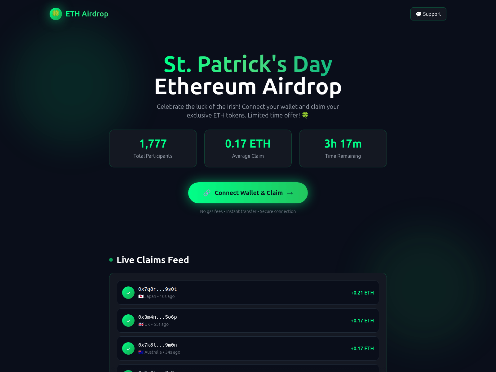 Screenshot of patricks-drop.com