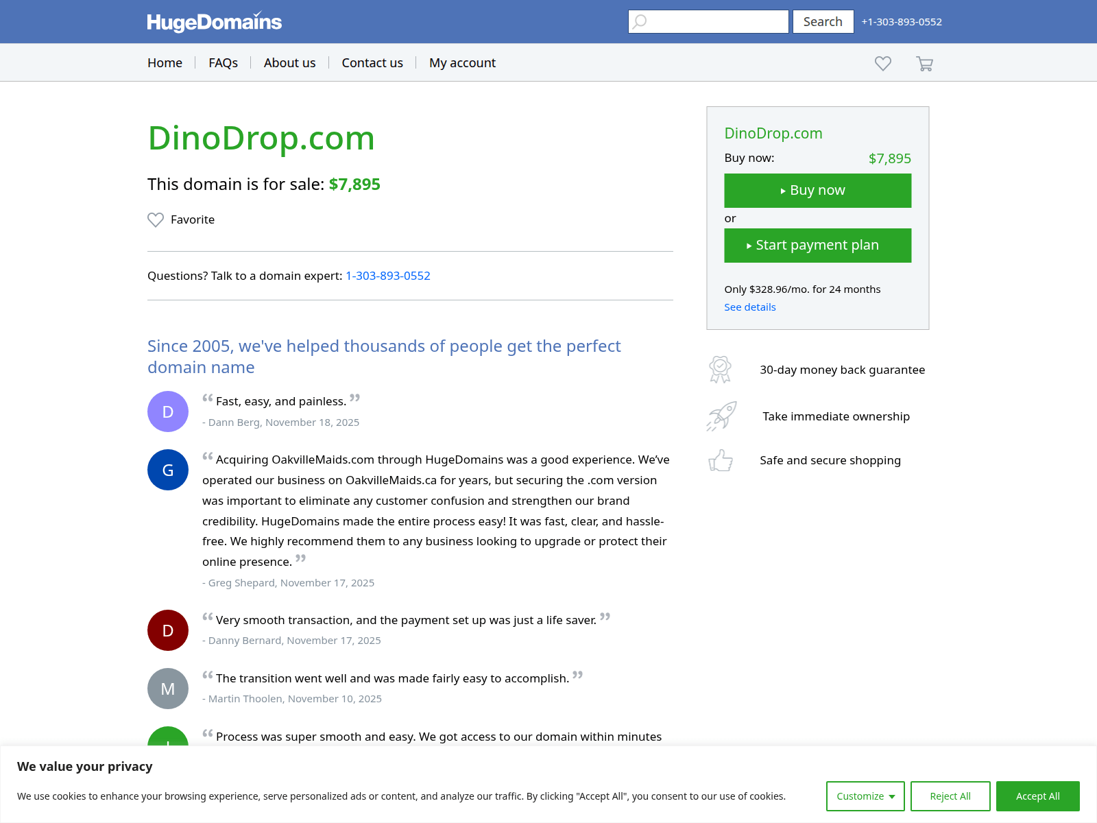 Screenshot of dinodrop.com