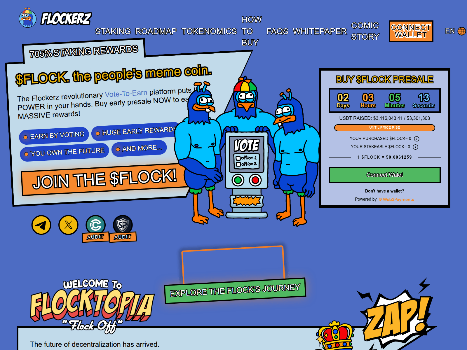 Screenshot of claimflockerz.pages.dev