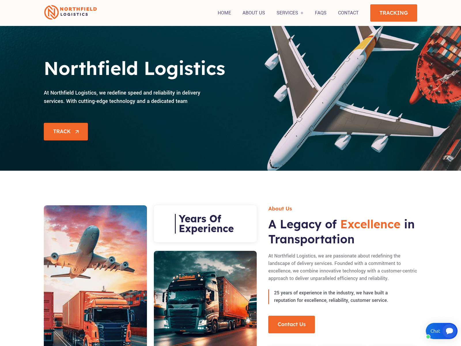 Screenshot of northfieldlogistics.com
