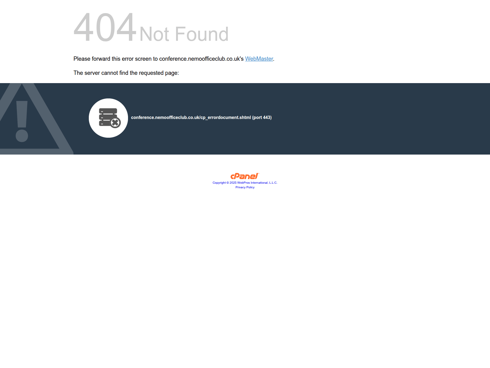Screenshot of conference.nemoofficeclub.co.uk