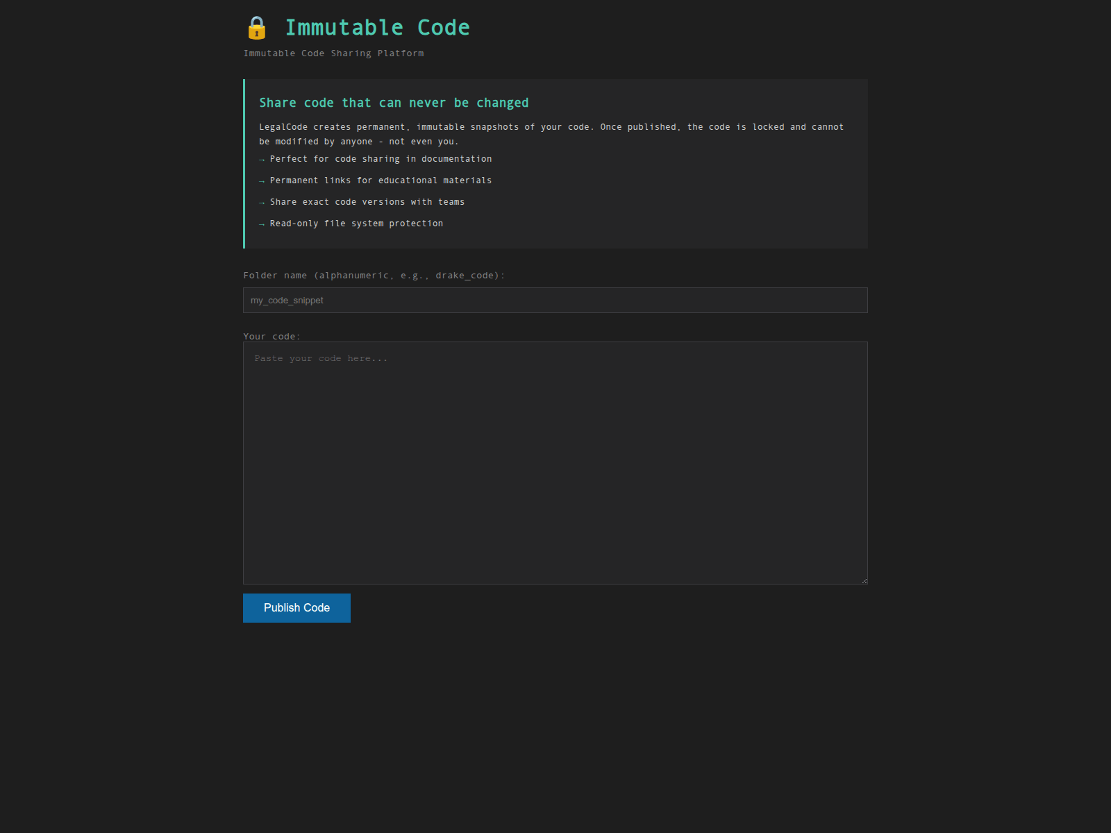 Screenshot of immutable.fyi
