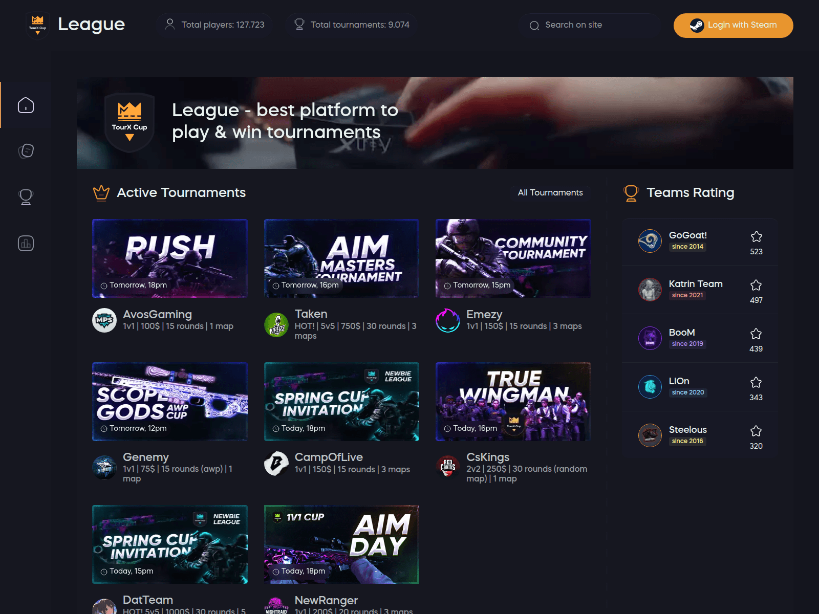Screenshot of esportsvote.net