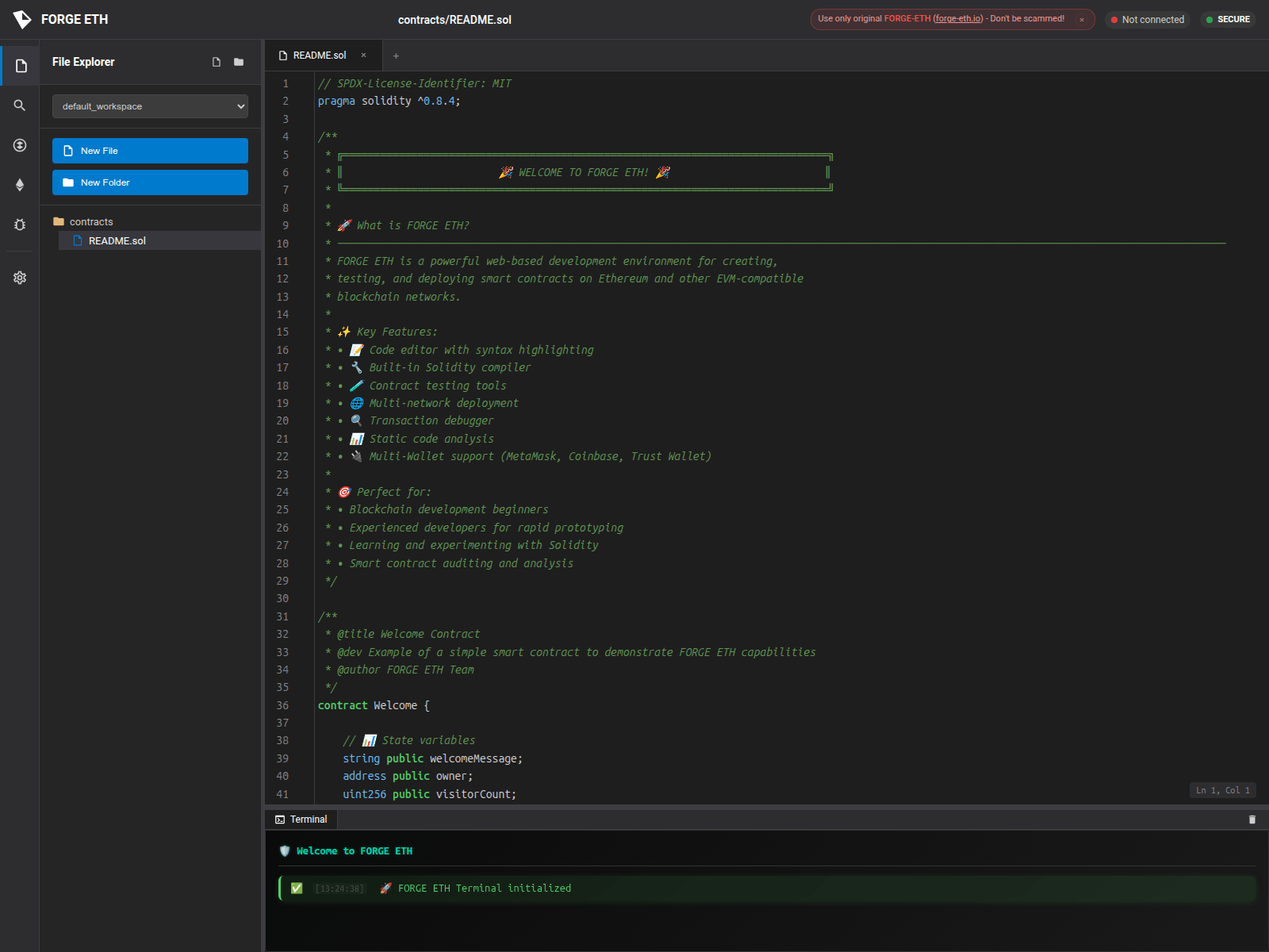 Screenshot of forge-eth.cloud