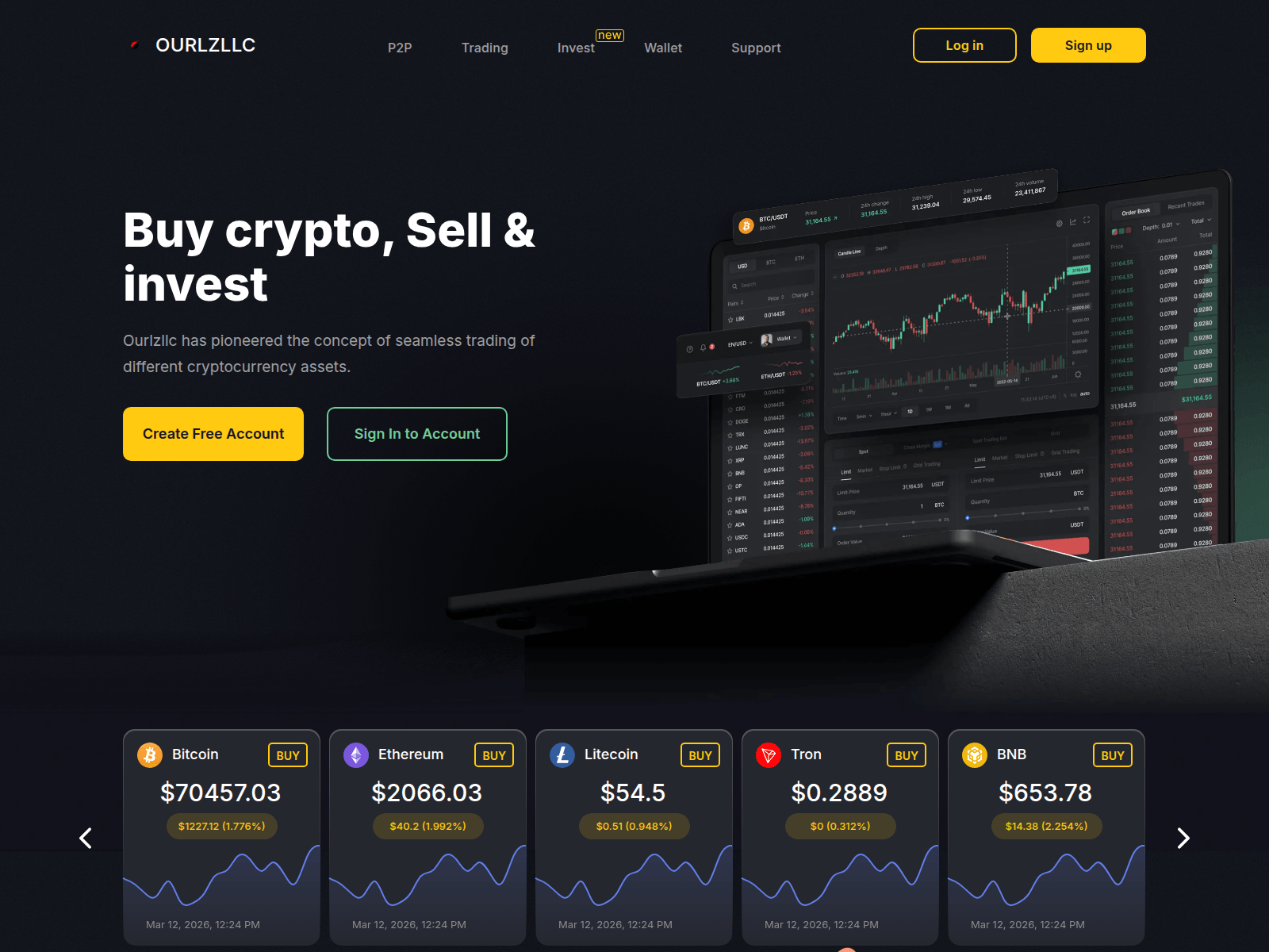 Screenshot of ourlzllc.com