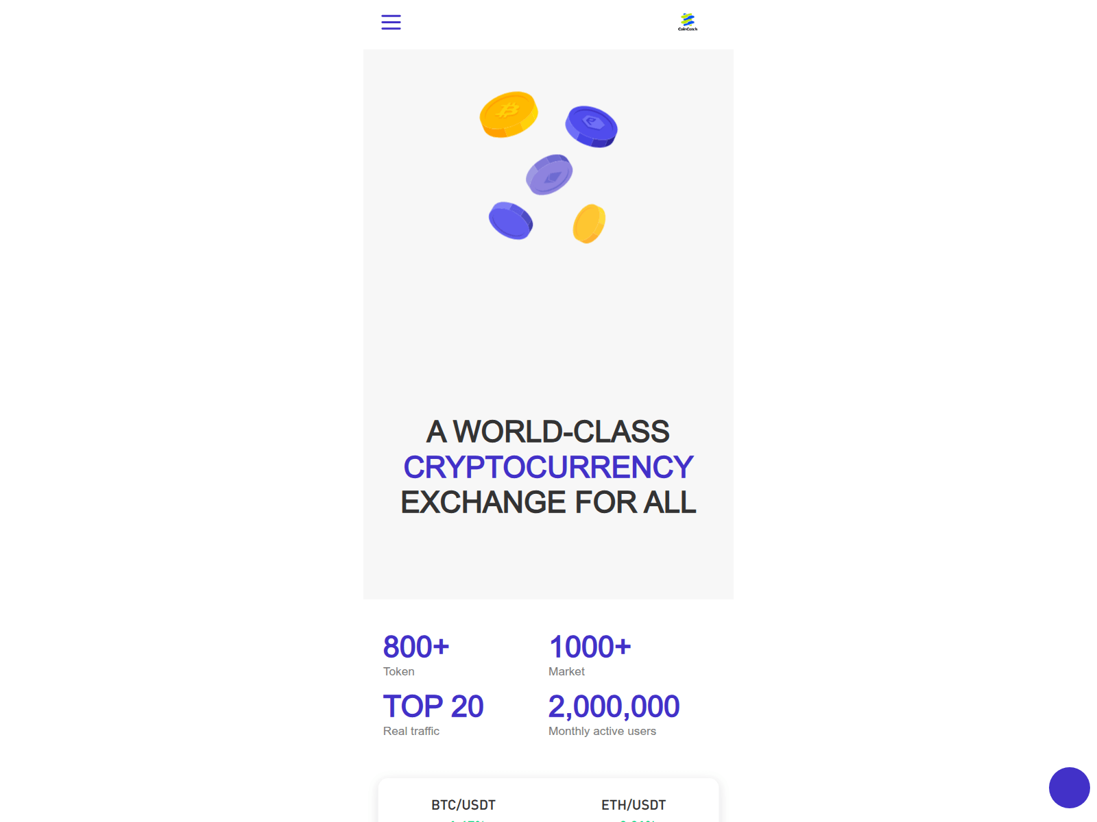 Screenshot of cc.coincatch.one