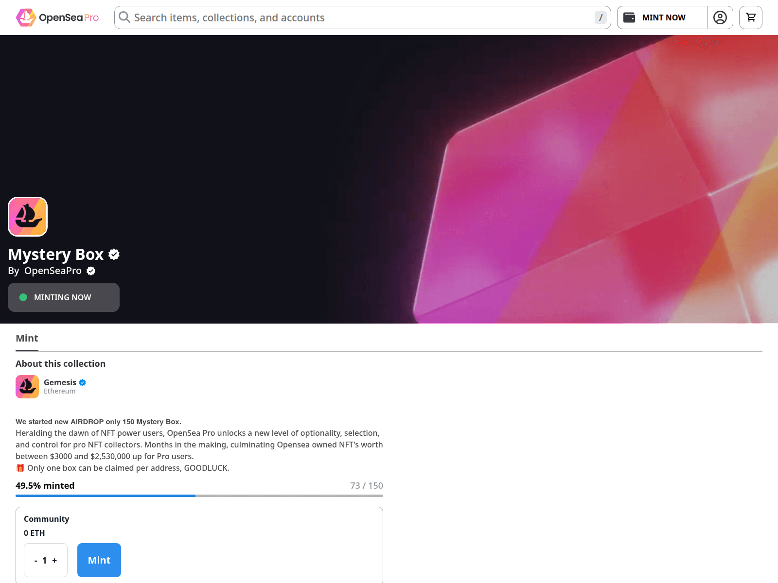 Screenshot of mint-nftbox09-xi.vercel.app