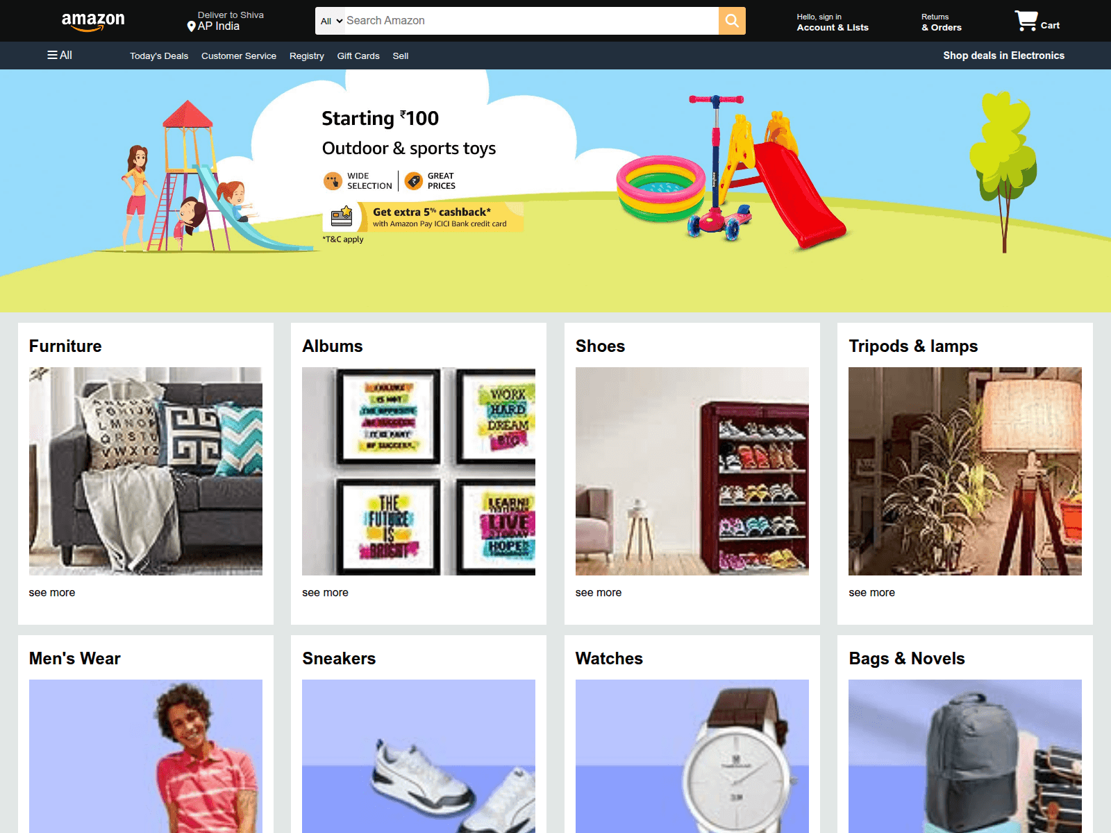 Screenshot of amazon-clone-pi-ten.vercel.app