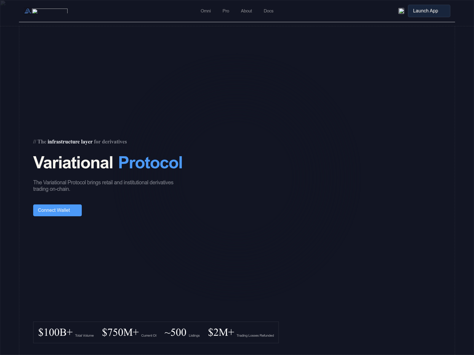 Screenshot of variational-dex.pages.dev