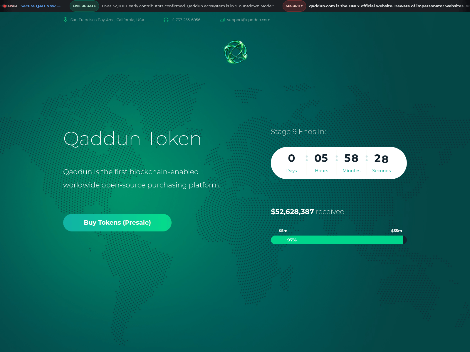 Screenshot of qaddun.com