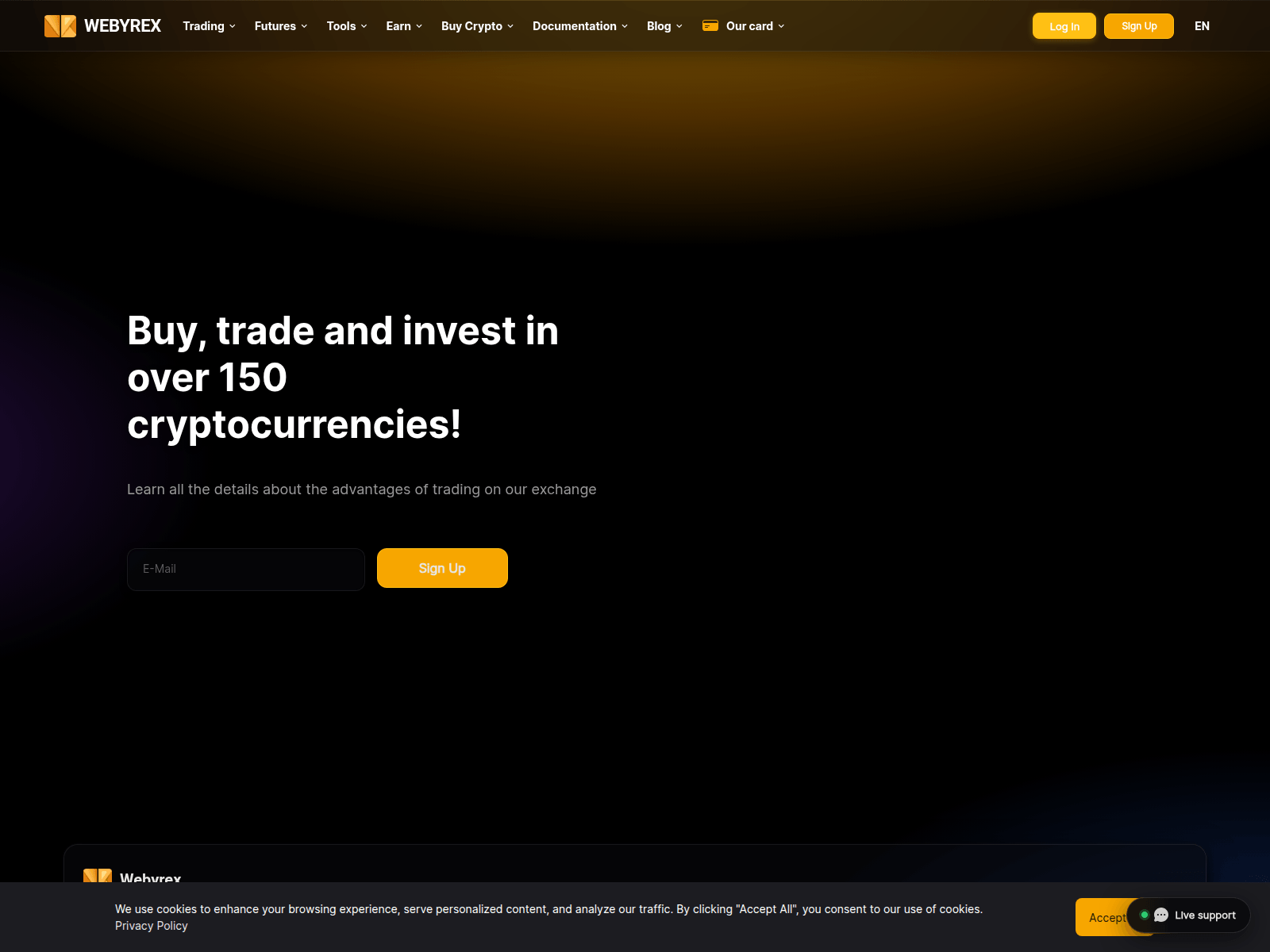 Screenshot of webyrex.com