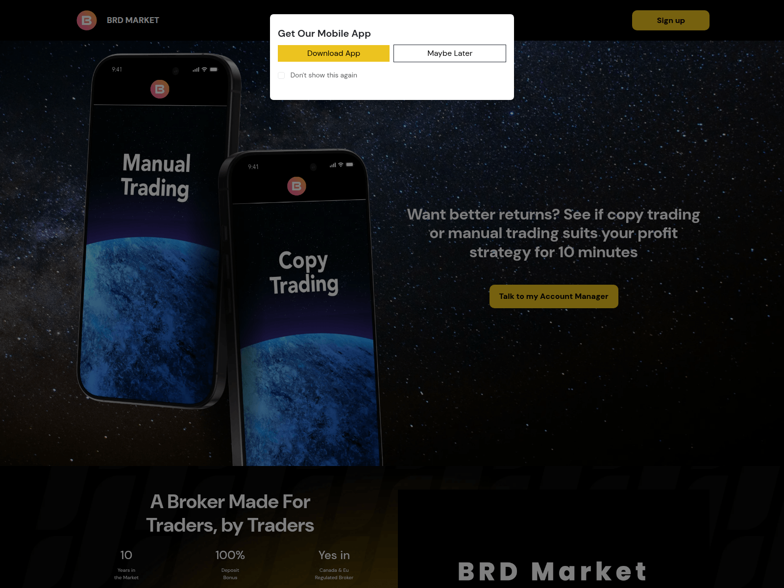 Screenshot of brdmarket.com