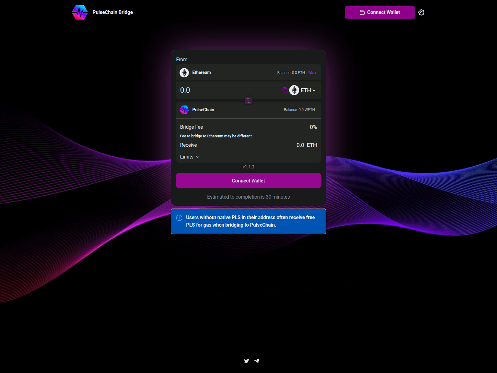 Screenshot of bridge.pulsechein.com