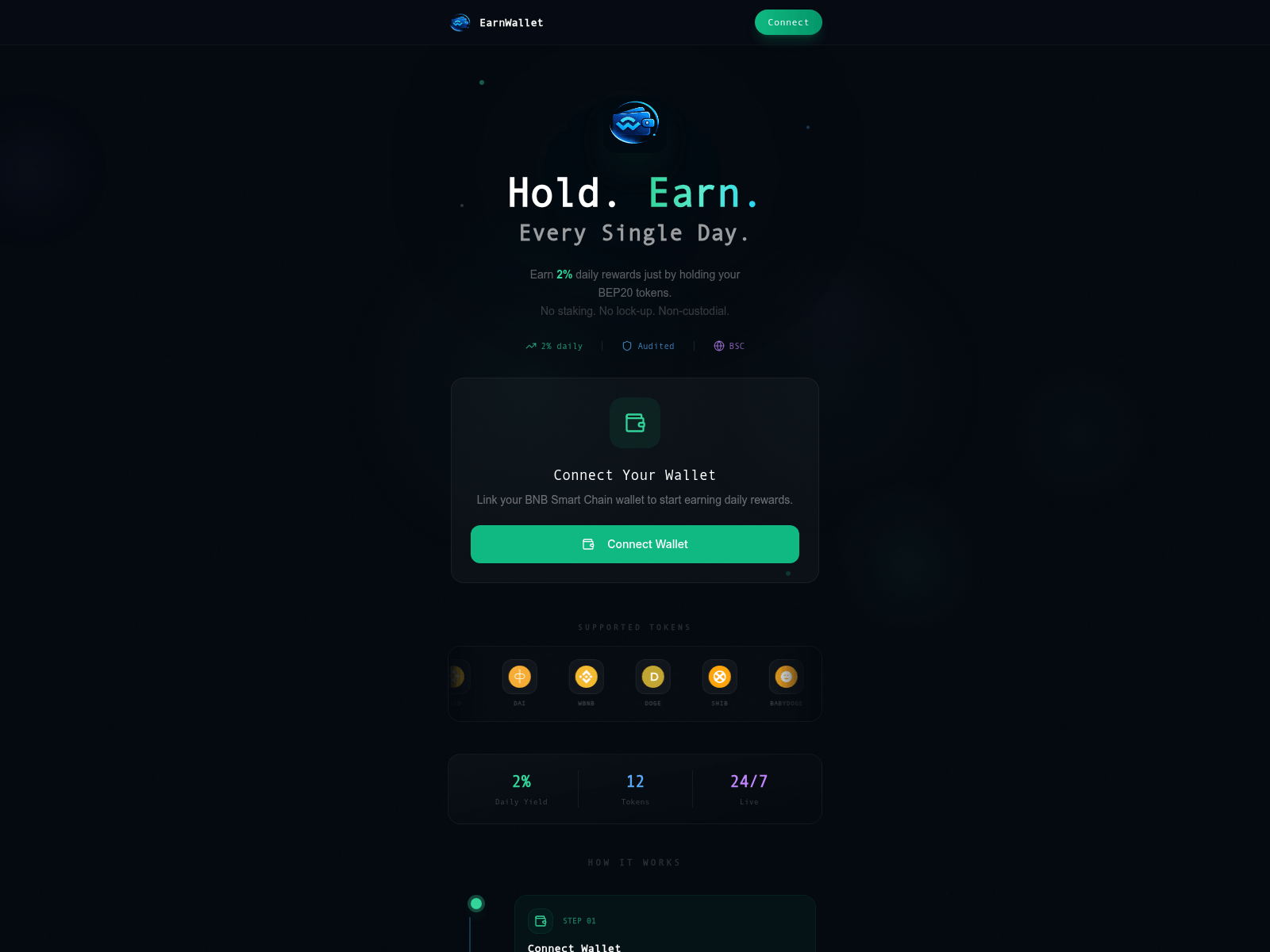 Screenshot of www.earnwallet.app