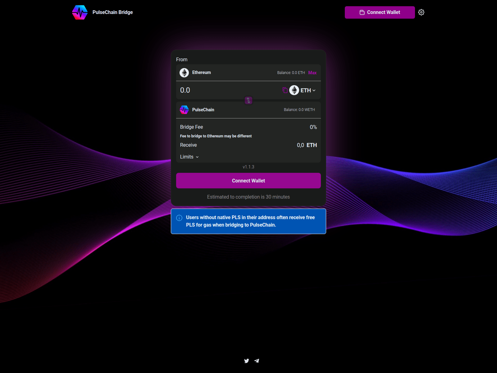 Screenshot of bridge-pulsechain.com