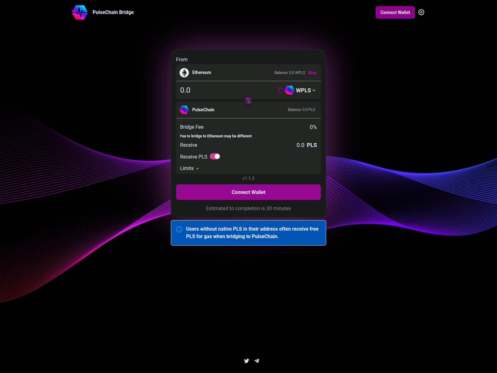 Screenshot of bridge.pulsechainapp.com