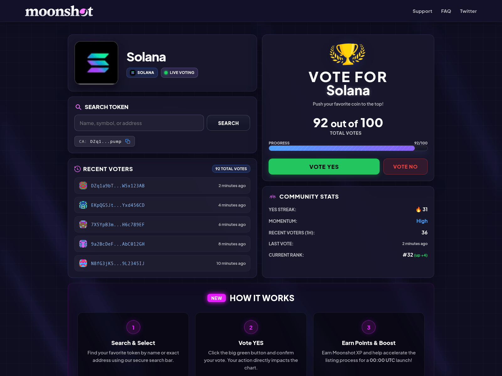 Screenshot of app.moonshootvoting.xyz