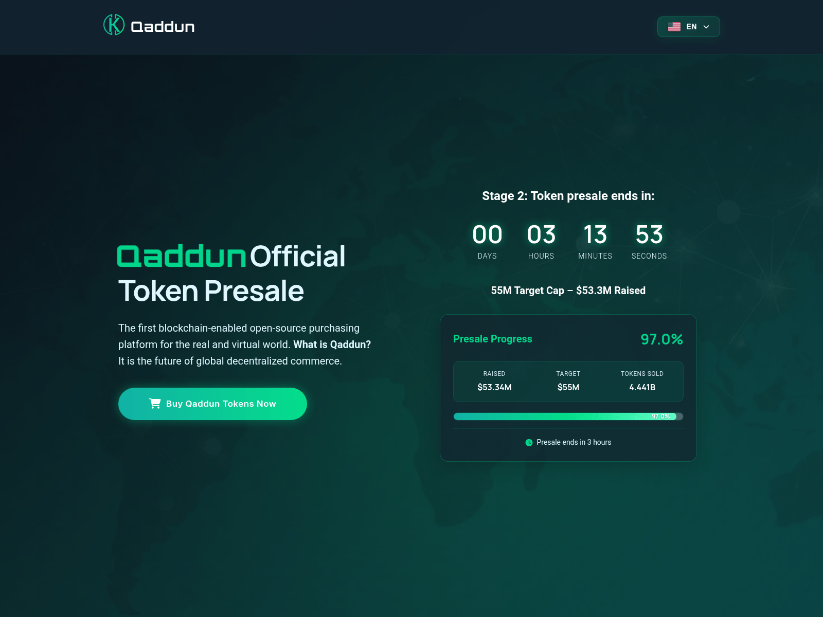 Screenshot of qaddun.net