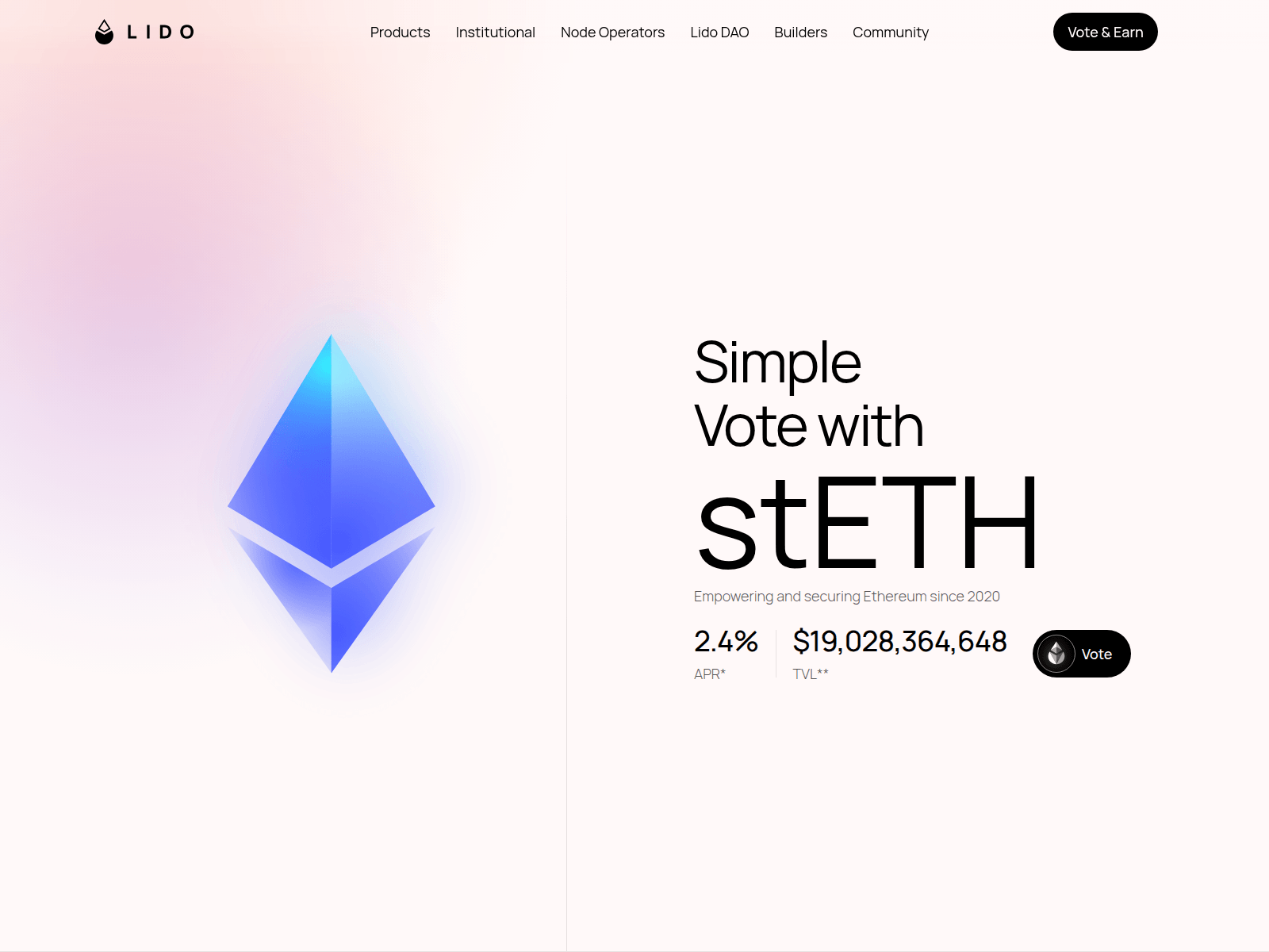Screenshot of votes-lidofinance.com