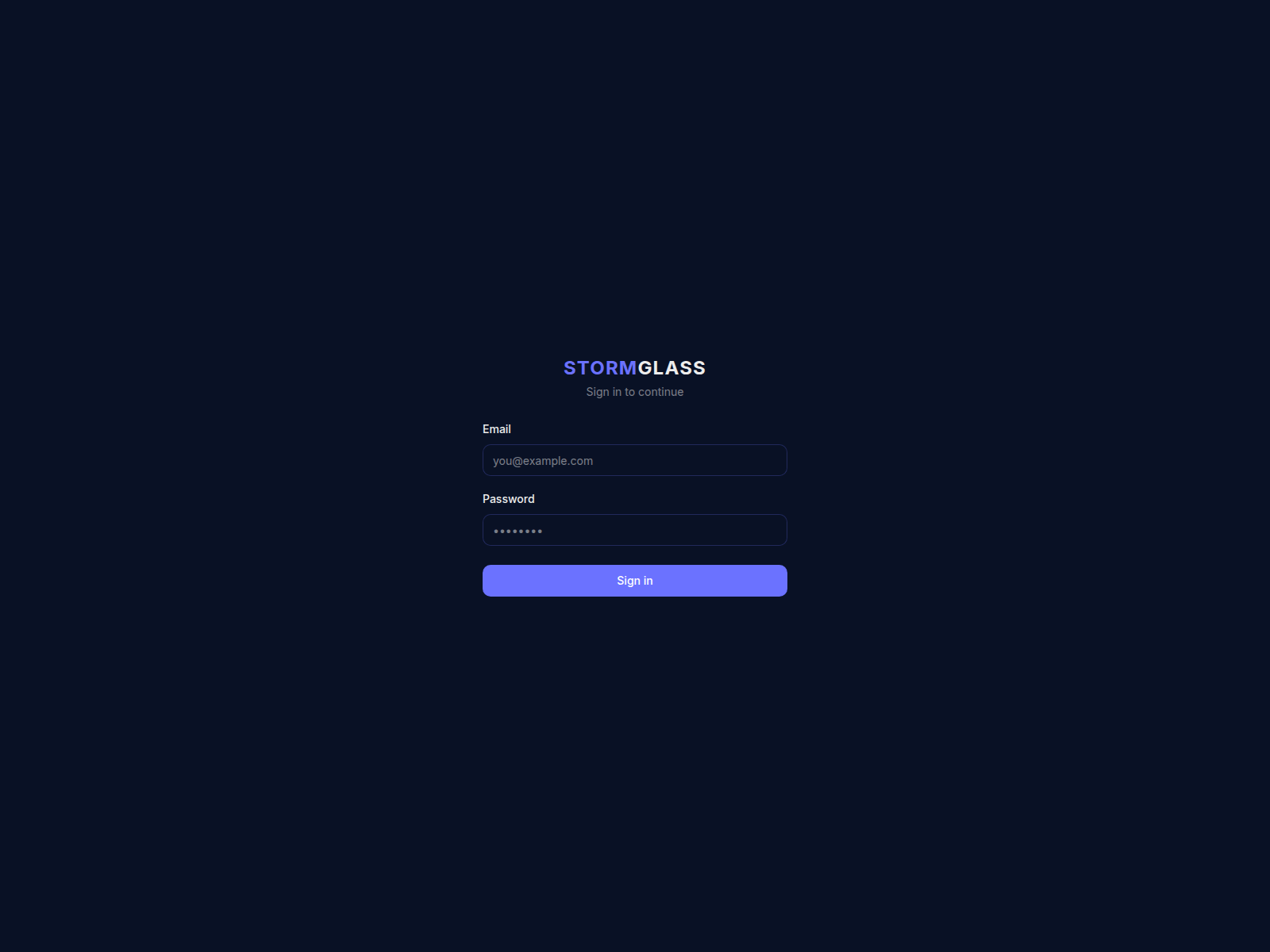 Screenshot of stormglasstrader.com
