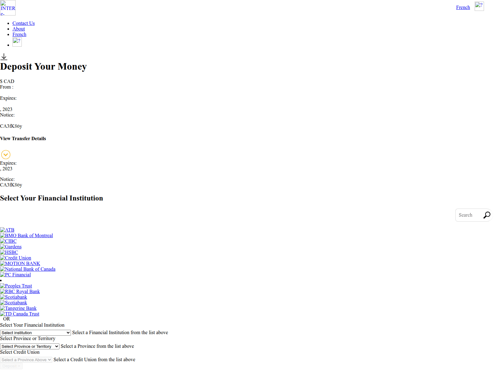 Screenshot of interacpayments.neocities.org