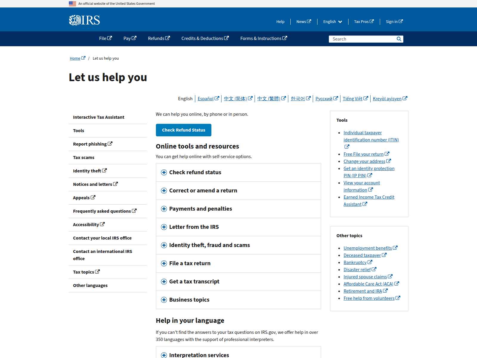 Screenshot of secureportal-irs-support.pages.dev