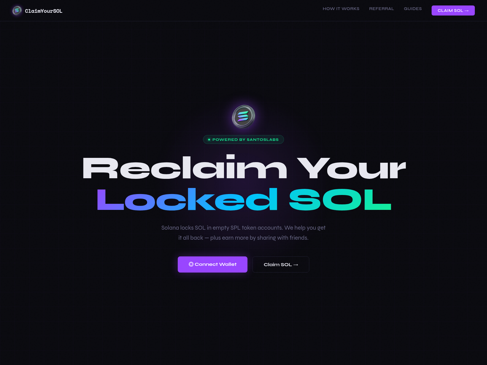 Screenshot of claimyoursol.cc