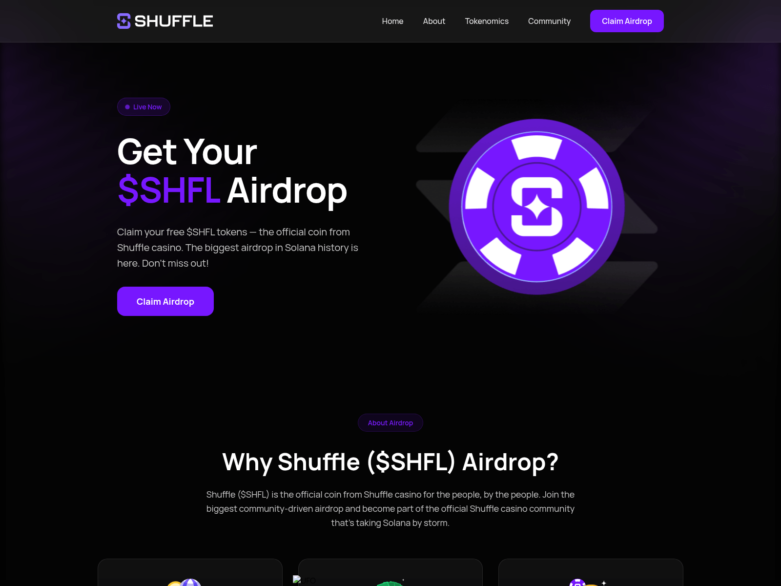 Screenshot of live-shuffle.com