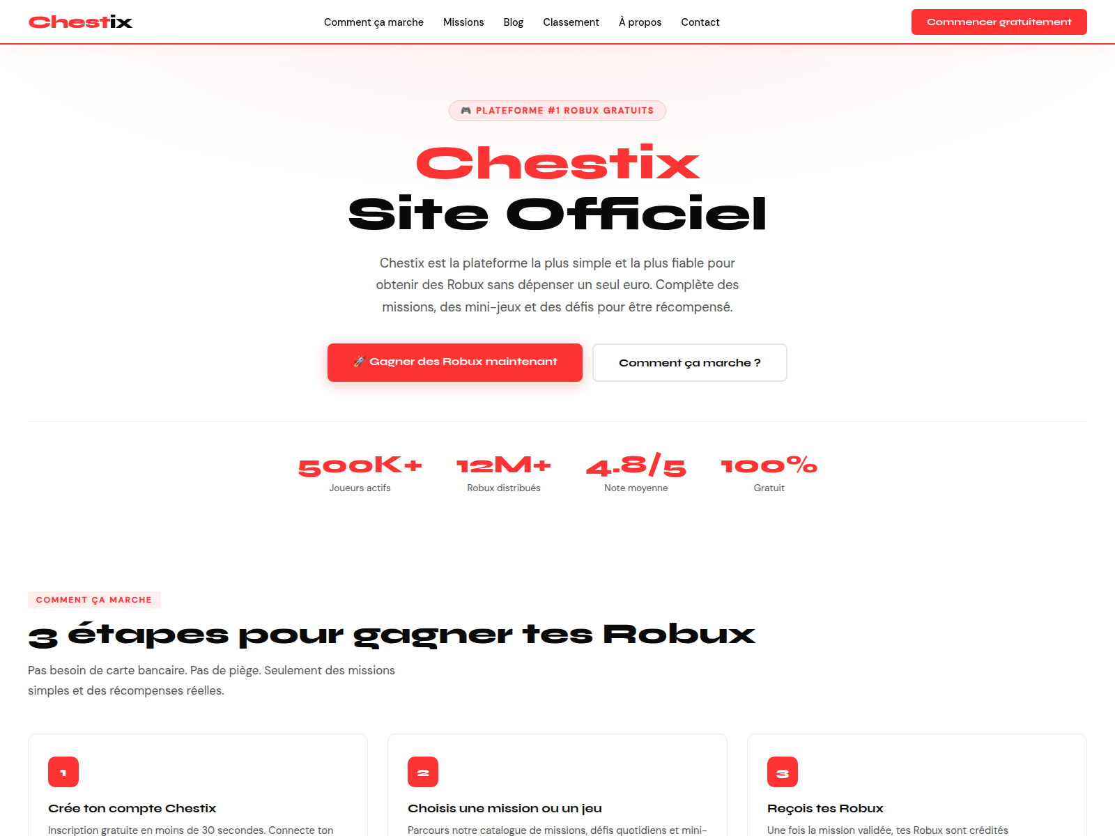 Screenshot of chestix.live