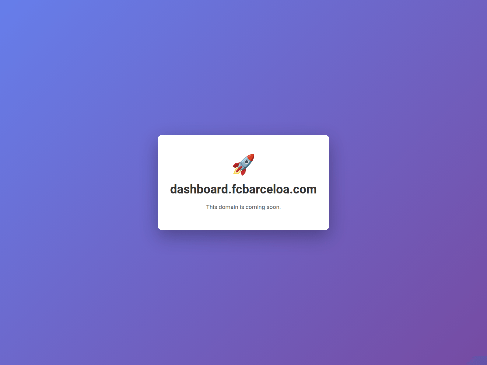 Screenshot of dashboard.fcbarceloa.com