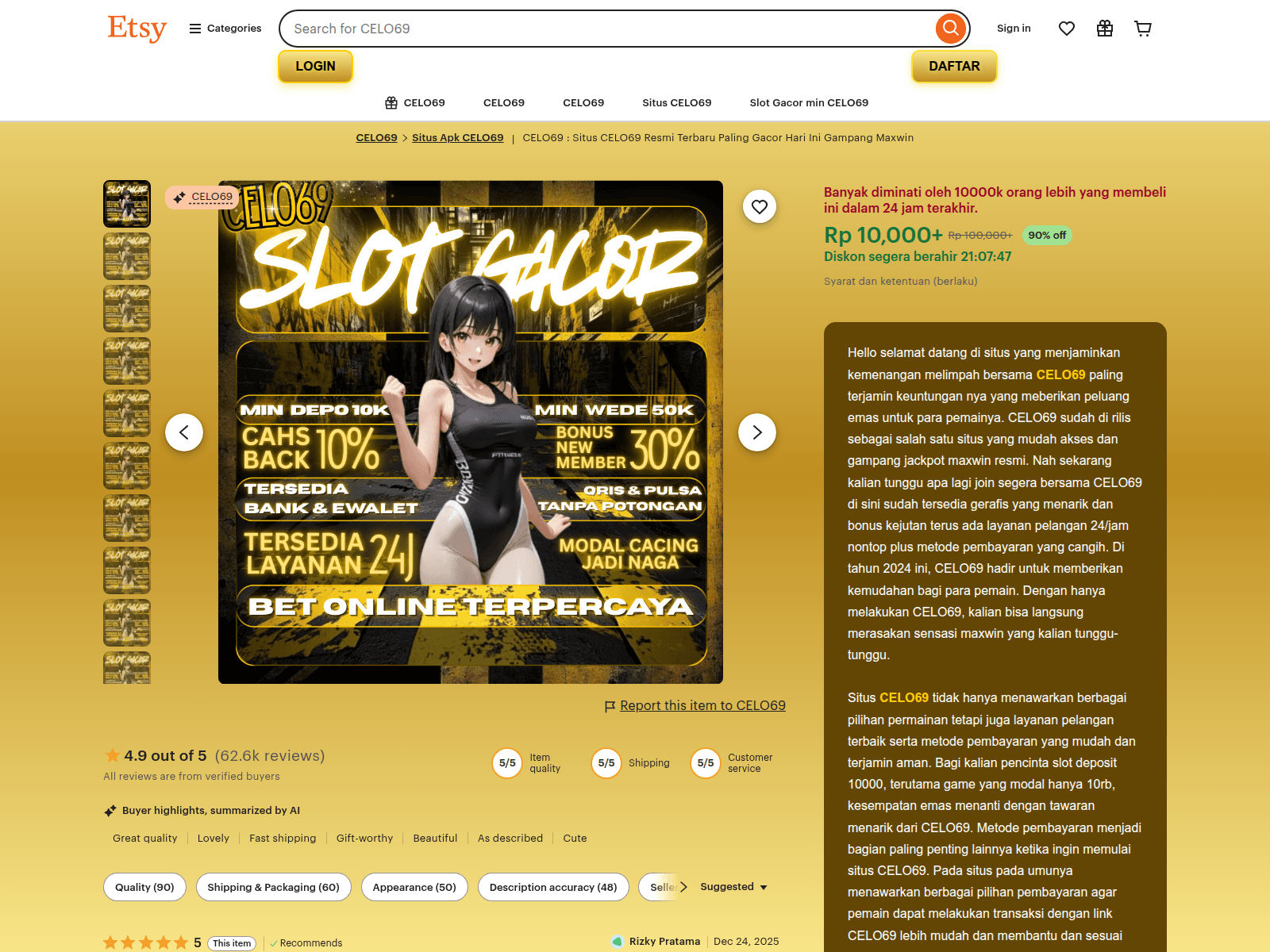 Screenshot of celo69login.pages.dev