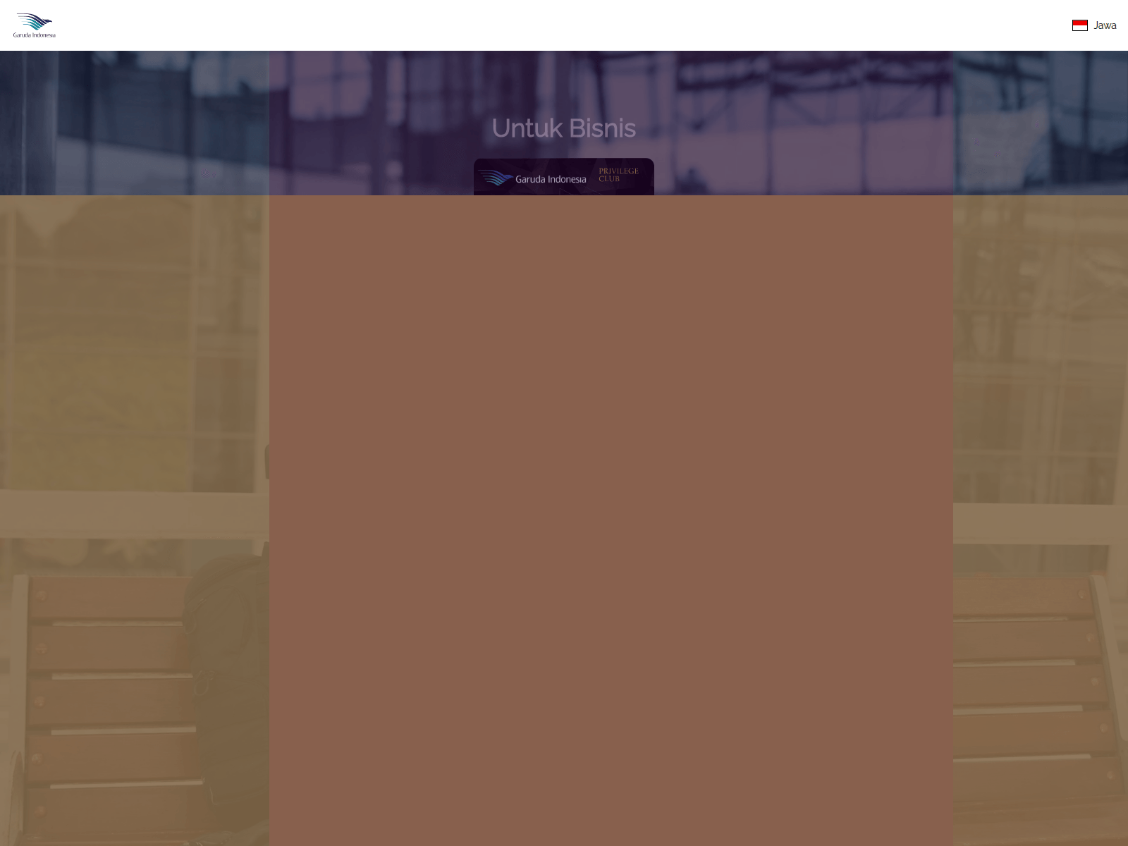Screenshot of garudatravelbenefits.com