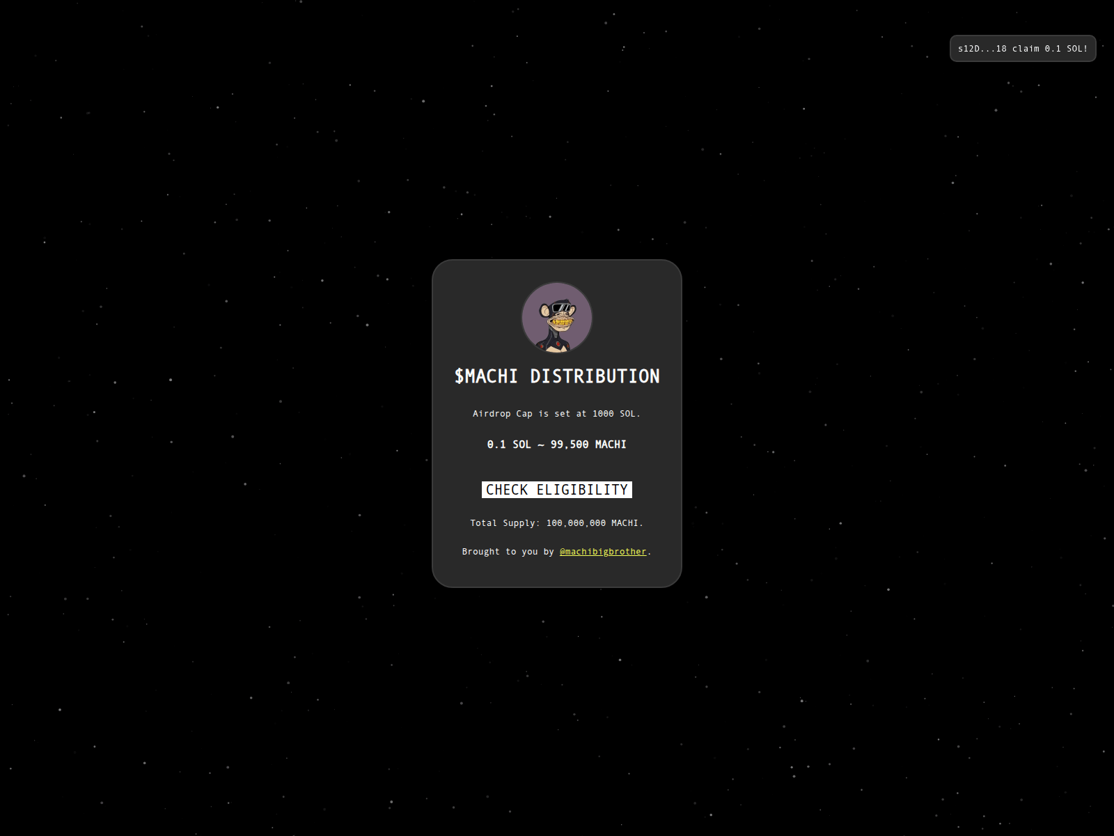 Screenshot of machis-rewards.xyz